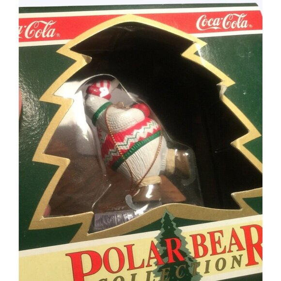 Coca-Cola Skating Polar Bear Ornament 1995 Collectible - Picture 7 of 7
